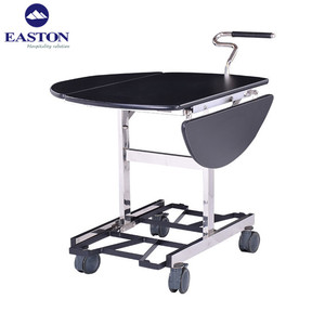<span class=keywords><strong>Chariot</strong></span> <span class=keywords><strong>de</strong></span> <span class=keywords><strong>service</strong></span> pliable en acier inoxydable noir et métal pour hôtel - Vente flash - Product Image 5
