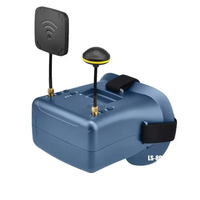 LS800D kacamata FPV 5 inci 4.3 inci, Kacamata HD dengan antena ganda DVR untuk bagian Drone RC