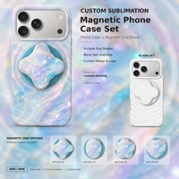 Coques de téléphone personnalisées en gros avec impression par transfert thermique et sublimation, texture magnétique ondulée, pour iPhone 18 17 16 15