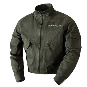 Veste bomber en cuir de vache en coton ample pour homme, taille plus, à fermeture éclair réversible, printemps et automne, vente en gros personnalisée - Product Image 1