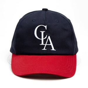 Maßgefertigte 5-Panel Baseballkappe mit Gebogenem Schirm, 100% Baumwolle, Mesh, Flachstickerei, Metallschnalle, Zweifarbig, Outdoor, OEM Individuelles Logo - Product Image 1