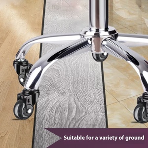 Universal Office Chair Schwenk rad 2 \ "2,5 \" <span class=keywords><strong>3</strong></span> \ "Transparente Rollen Stumm schaltung Elektro phorese PU Rod Cross-Border Style mit Bremse - Product Image 4
