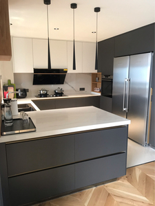Custom High-End Modern <strong>Wood</strong> Panel Melamine Water Resistant Eco-Friendly Kitchen Cabinets <strong>Small</strong> Commercial Storage <strong>Cupboard</strong> - Product Image 2