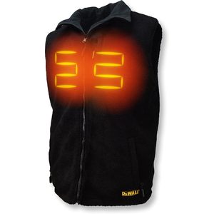 Gilet chauffant réversible Dewalt, fermeture éclair isolée, unisexe, adulte, randonnée en plein air, noir, taille - Product Image 4