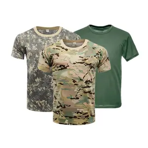 YAKEDA Outdoor Breathable Tactical Clothes Fast Dry Camouflage Combat Short Sleeves T Shirt Tactical Shirt
