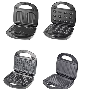 Parrilla eléctrica antiadherente desmontable 6 en 1, parrilla de 2 rebanadas, Mini máquina para hacer gofres, sandwichera profesional, Panini - Product Image 3