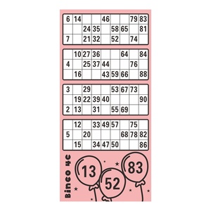 Venta Directa de Fábrica: Boletos de Bingo con Impresión Digital, Juego de Papel Artístico, Tarjetas de Bingo con Cuadrícula de Números Reales - Product Image 2