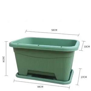 New Arrival Square Planter Box Vegetable Plant Pots Outdoor Large Garden Eco-friendly Plastic Flower Pot