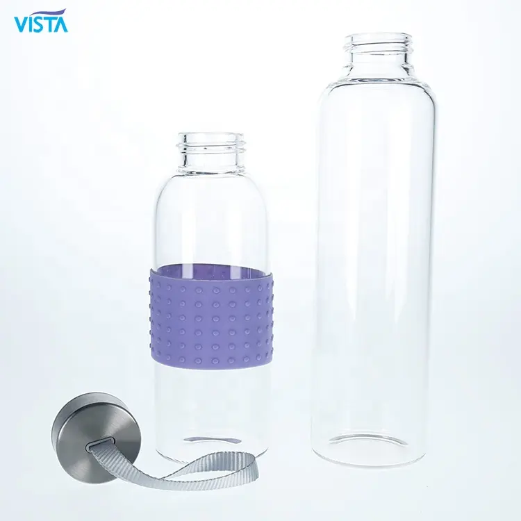 Vista Factory Direct Sales 310ml 440ml Normal Flint Garrafa De Vidro Para Suco De Leite Kombucha Embalagem De Chá Com Tampa De Parafuso De Metal