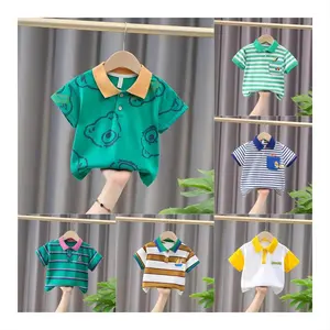 Wholesale 2024 new style children's polo t-shirts 100% cotton boys polo shirts
