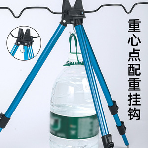 Support de canne à pêche en alliage d'aluminium, trépied réglable pour montage au sol, 60 cm, 120 cm, support de pêche en mer et sur roche - Product Image 1