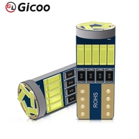 GICOO Nouvelles ampoules LED T10 en aluminium 12V 6000K à haute luminosité 4014-15SMD Canbus pour feux de signalisation de voiture, éclairage de lecture et plafonnier 1000 Lumens