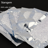 Starsgem Vente Flash Pierres Synthétiques Couleur Blanche AAA Coupe Ronde Brillante Zircone Cubique