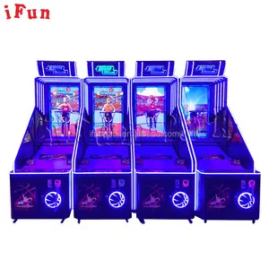 Arcade sikke işletilen çekim topu atari makinesi sokak spor basketbol fırtına oyun makinesi 55 inç ekran