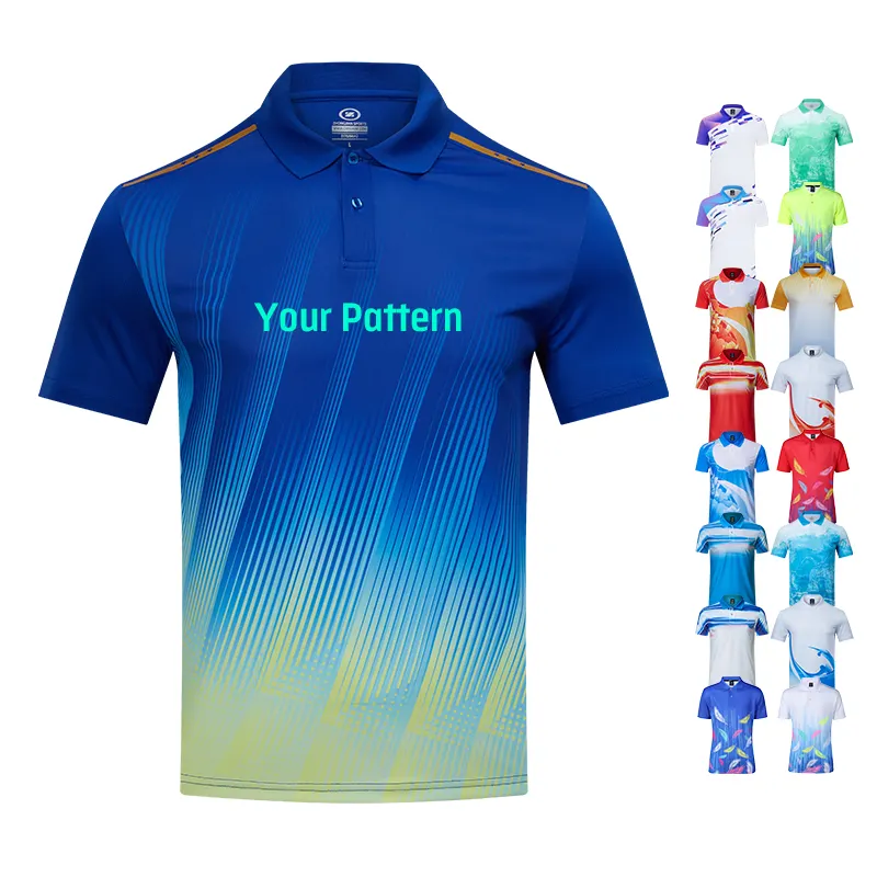 China Factories Clothes Men Polo Sublimation Womens Shirt Jersey Golf Sportswear Sublimated Printing Quick Dry T-Shirt