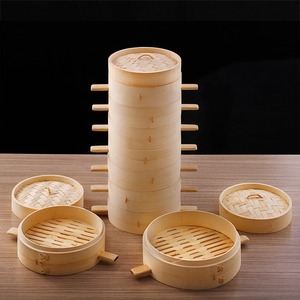 Panier vapeur en bambou fait main TYLOO, écologique, pour cuisine asiatique, commande en gros - Product Image 3