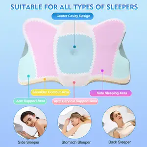Wholesale Butterfly Odorless Memory Foam Bed Pillow Orthopedic Cervical Pillow For Neck Pain Relief