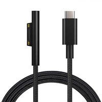 Câble adaptateur Microsoft Surface Pro 3/4/5/6/7/GO Type-C DC PD Charge rapide 15V 4A 65W/102W Utilisation informatique