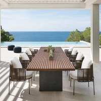 Meubles de jardin de loisirs, chaises de jardin, patio, cadre en aluminium, ensemble de salle à manger en rotin, table et chaises