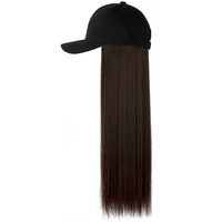Peluca de Gorra de Béisbol Larga y Lisa de Estilo Instantáneo - Cabello Sintético Ligero Sin Pegamento con Gorra Ajustable para Mujer, Proveedor de Gorras