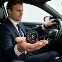 Adaptateur CarPlay sans fil portable ultra-mince avec LED dégradées pour mise à niveau CarPlay et Android Auto - Vente en gros usine