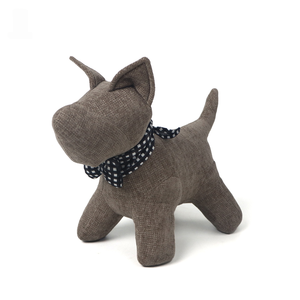 Fabricant de butées de porte lestées de haute qualité pour chiens - Bloque-porte souple en chenille en forme d'animal avec nœud papillon pour la décoration intérieure (1 kg) - Product Image 2