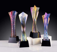 Coupe en verre de cristal de grande taille, type médaille, pour cadeaux souvenirs et récompenses en acrylique de haute qualité