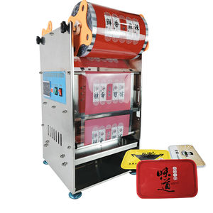 ケータリング & テイクアウト業界のギアドライブ付き食品包装ポーチ & フィルム用トレイシール機 - Product Image 5