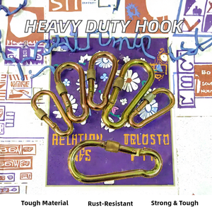 Nhiệm Vụ Nặng Nề 50Mm Carabiner Móc Mắt Với Trượt Thiết Kế Đồng Bằng Kết Thúc Carabiner Móc Mắt - Product Image 2