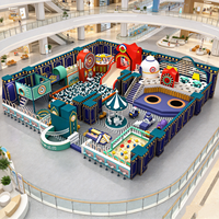 Aire de jeux intérieure pour enfants, château gonflable, parc de jeux commercial personnalisé pour enfants avec toboggan pour centre commercial