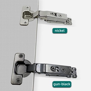 Bisagra hidráulica 3D ajustable con cierre suave, de clip, de dos vías, oculta, con placa de montaje lineal para muebles - Product Image 2