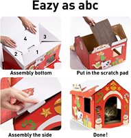 Maisonnette pour chat personnalisée à bas prix avec griffoir en carton ondulé recyclable pour usage domestique et cadeau