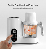 BAPHIYA BFP-5800E Blender Makanan Bayi Elektrik Rumah Tangga, Pengukus, Penghangat Susu, Penggiling, Prosesor, Tangki Air Stainless Steel