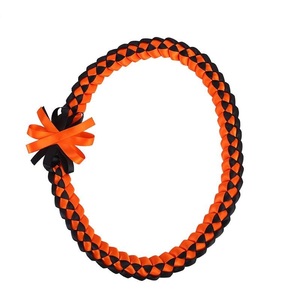 Ensemble de colliers de ruban en polyester multicolores, tissés à la main, rubans tressés pour les diplômés, avec collier de fleurs, bracelets, utilisation scolaire - Product Image 5