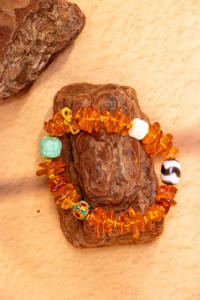 High Quality Natural Amber Beeswax Classic Golden Religious Children's <b>Fashion</b> <b>Bead</b> Charm <b>Bracelet</b> - Product Image 6