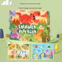 Lumières éducation précoce livre occupé pâte créative jouets éducatifs pour enfants autocollants calmes livres artisanat réutilisable