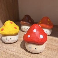 Décoration rustique en bois, figurine champignon réaliste en tilleul, adorable, cadeau d'anniversaire parfait pour les enfants, vente en gros disponible depuis la Chine