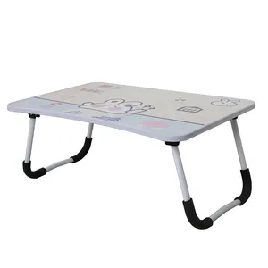 طاولة لابتوب مرنة بتصميم عصري مخصص صلبة يمكن تنظيفها من خشب ليفي متوسط الكثافة كرتونية قابلة للحمل