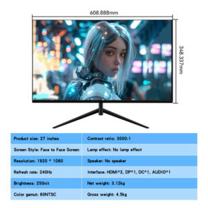 Монитор компьютера, <span class=keywords><strong>24</strong></span> дюйма, 100 Гц, высокая кисть 1920 * 1080fhd - Product Image 4