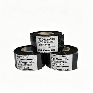 Feuille de marquage à chaud noire 25*100 30*100 35*100mm, carbone de codage par transfert thermique pour étiquette compatible PET <span class=keywords><strong>Youna</strong></span> - Product Image 2