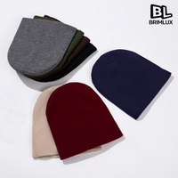 Bonnet d'hiver sans revers en tricot jacquard gothique personnalisé de haute qualité avec logo, 100 % polyester