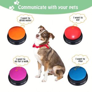 Bouton de communication pour animaux de compagnie en plastique avec logo personnalisé, boîte sonore, jouet d'apprentissage vocal avec enregistrement et voix interactive pour chiens domestiques - Product Image 3
