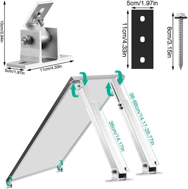 Adjustable Solar Bracket Roof Mounting Brackets Adjustable Solar Panel Tilt Mount Adjustable Swivel Bracket