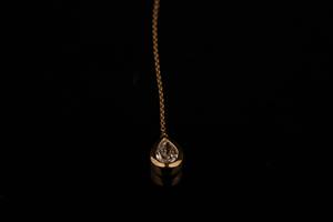 Lab Grown Diamond Gold Plated Round Brilliant Cut Collar de lujo para mujer - Product Image 2