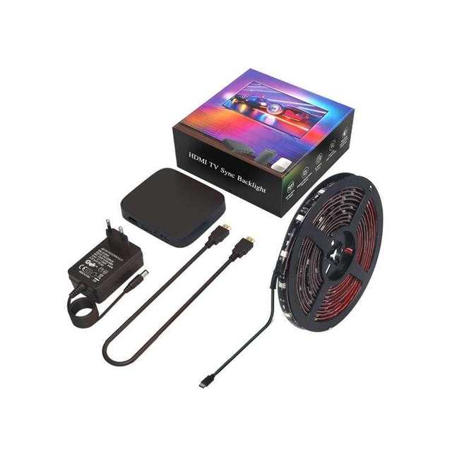 Sync TV LED Backlights TV Strip Lights with 2.0 Sync Box Sync with TV and Music 4K HDR Support Strip