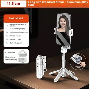 Soporte de Mano <span class=keywords><strong>para</strong></span> Teléfono <span class=keywords><strong>Celular</strong></span>, Multifuncional, P15 Mini, <span class=keywords><strong>Palo</strong></span> <span class=keywords><strong>Selfie</strong></span> con Trípode, 2 Soportes <span class=keywords><strong>para</strong></span> Accesorios, Poliamida y Aluminio - Product Image 6