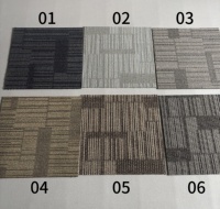 Luxuriöse Hotel- und Büro-Teppichfliesen aus Polypropylen mit Jacquardmuster, Moderne 50x50 PVC Feuerfeste Umweltfreundliche Quadratische Bodenfliesen