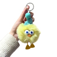 Pendentif de sac en peluche canard mignon et tendance, cadeau de dessin animé, jouet en peluche pour voiture, porte-clés, accessoire de sac à dos, modèle personnalisable