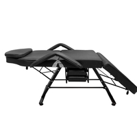 Table noire de massage, à réglage Flexible, lit de spa, cosmétique pour tatouage, visage