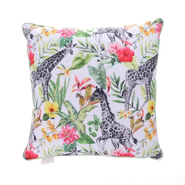 Custom Luxury Tropical Decorative Throw Pillows Waterproof Garden Indoor Outdoor Duck Feather Printed Cushion Inserts Pillow